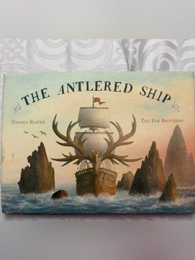 The Antlered Ship Illustrated Hardcover - Blue/Tan Cover Art